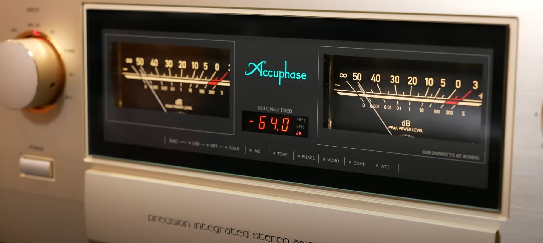ACCUPHASE ORIGINAL PLEXIGLAS VIEW METER AMPLIFIER PART MINT